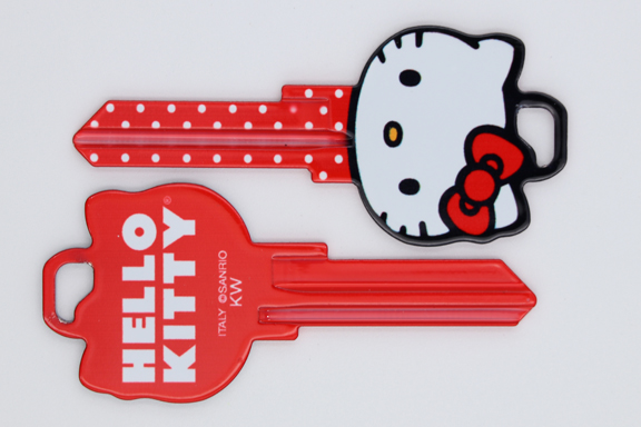 House Key with HELLO KITTY imprint